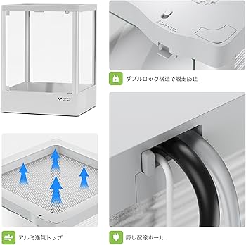 Amazon | ADVINCI 爬虫類飼育ケージ 20×20×30cm 12L 強化ガラス完全