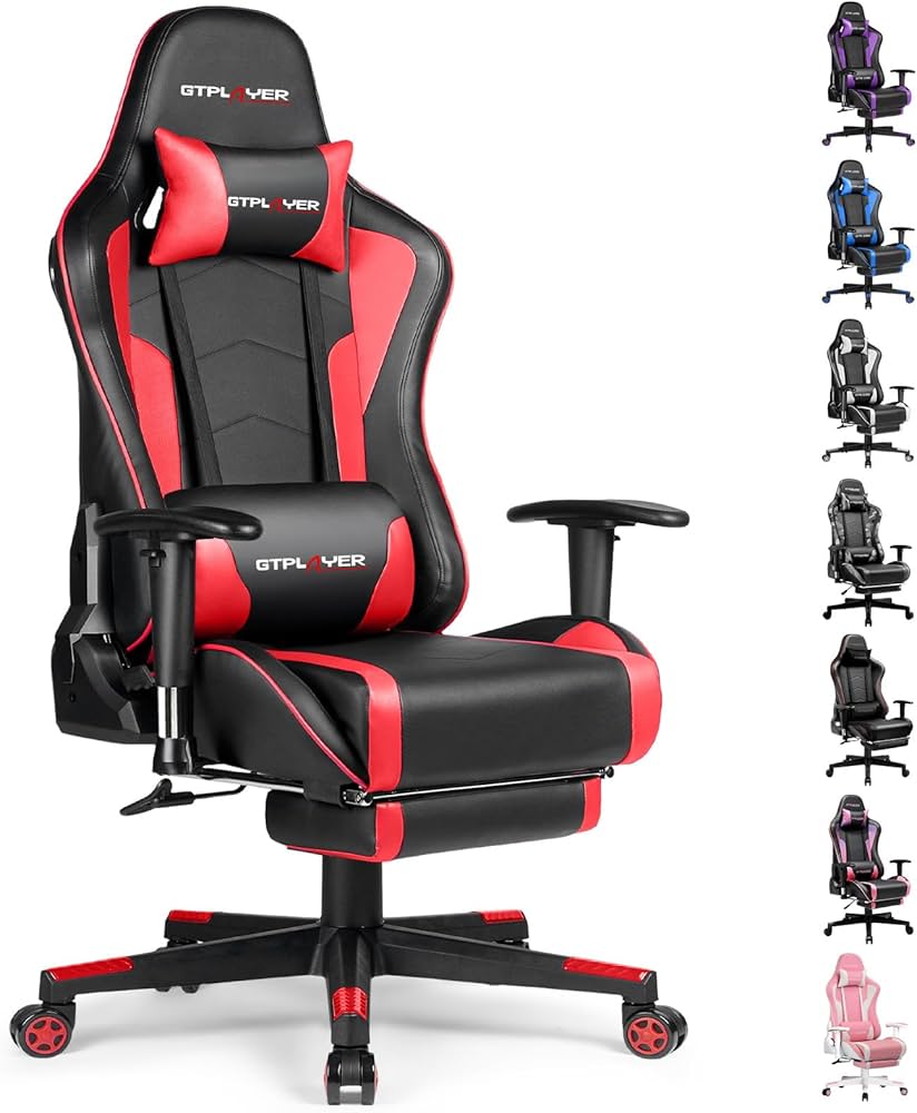 Amazon.com: GTPLAYER Gaming Chair with Footrest Speakers Video