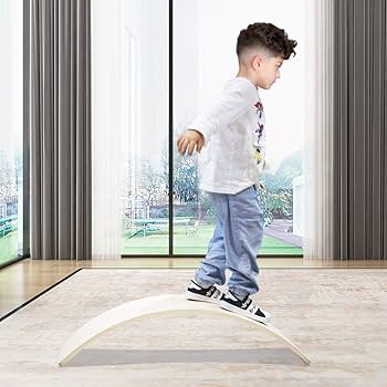 Amazon.co.jp: FUNPENY 木製バランスボード Wobbel Balance Board 子供