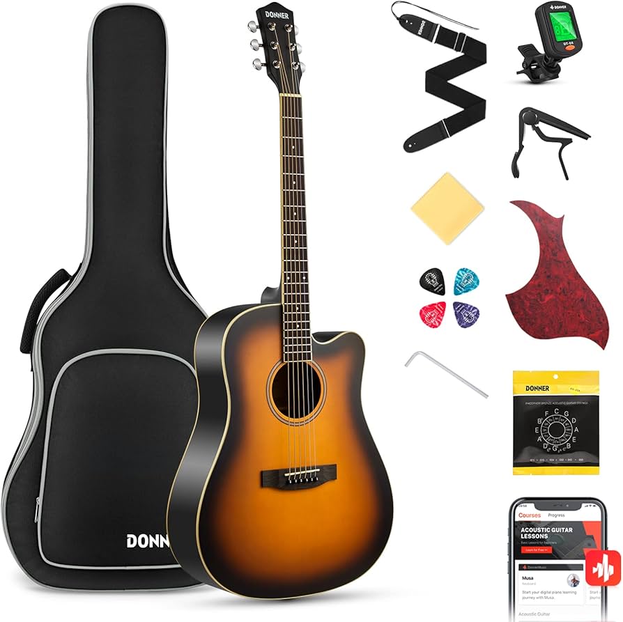 Amazon.com: Donner Acoustic Guitar for Beginner Adult Full Size