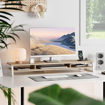 Amazon.co.jp: Fenge モニター台 卓上 デスクシェルフ モニター