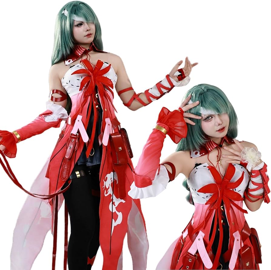 Amazon.co.jp: 鳴潮 フローヴァ コスプレ 衣装 フルセット 赤い衣服