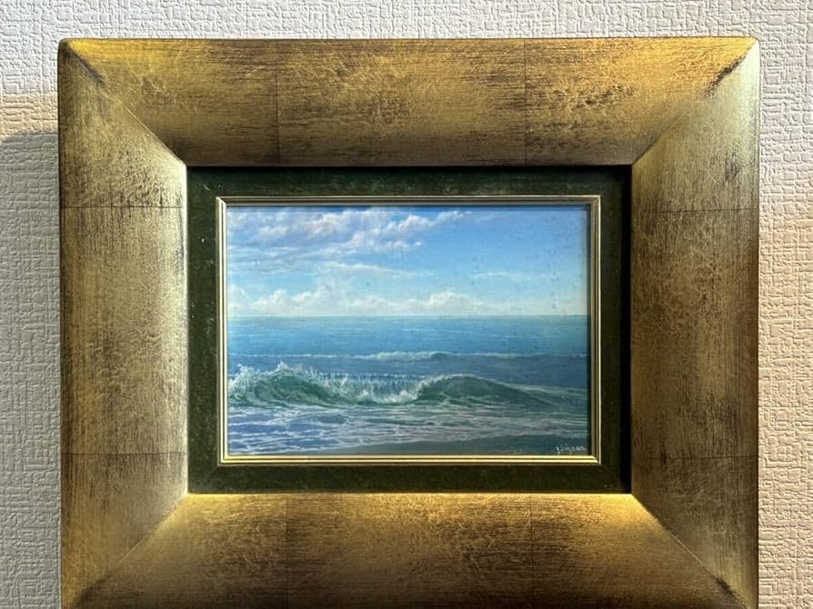 Amazon.co.jp: 鬼沢泰治「海」SM真作保証油絵大賞展人間讃歌大賞展優秀