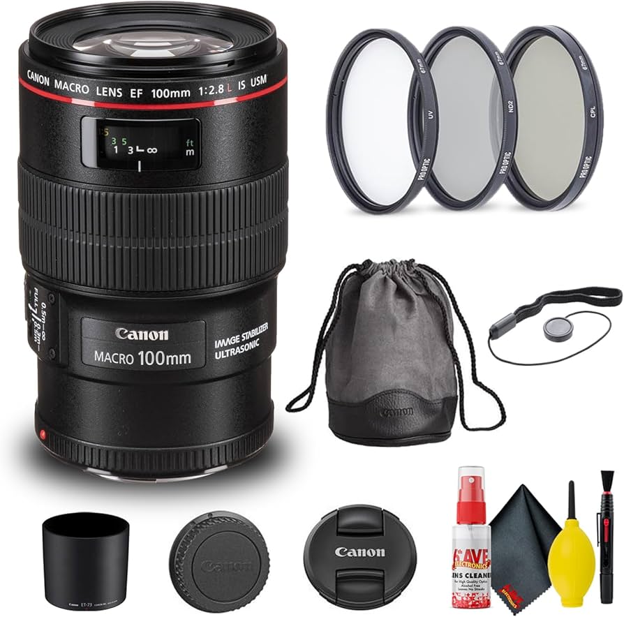 Amazon.com : Canon EF 100mm f/2.8L Macro is USM Lens (3554B002) +