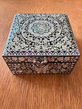 Amazon.co.jp: 韓国 螺鈿細工 小物入れ アクセサリーケース : ホーム