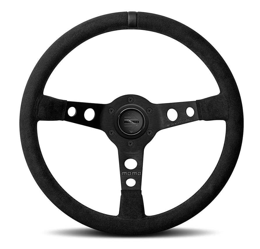 中古】momo CORSE 35Φステアリングホイール 本体 黒 ホーン 外箱 中古