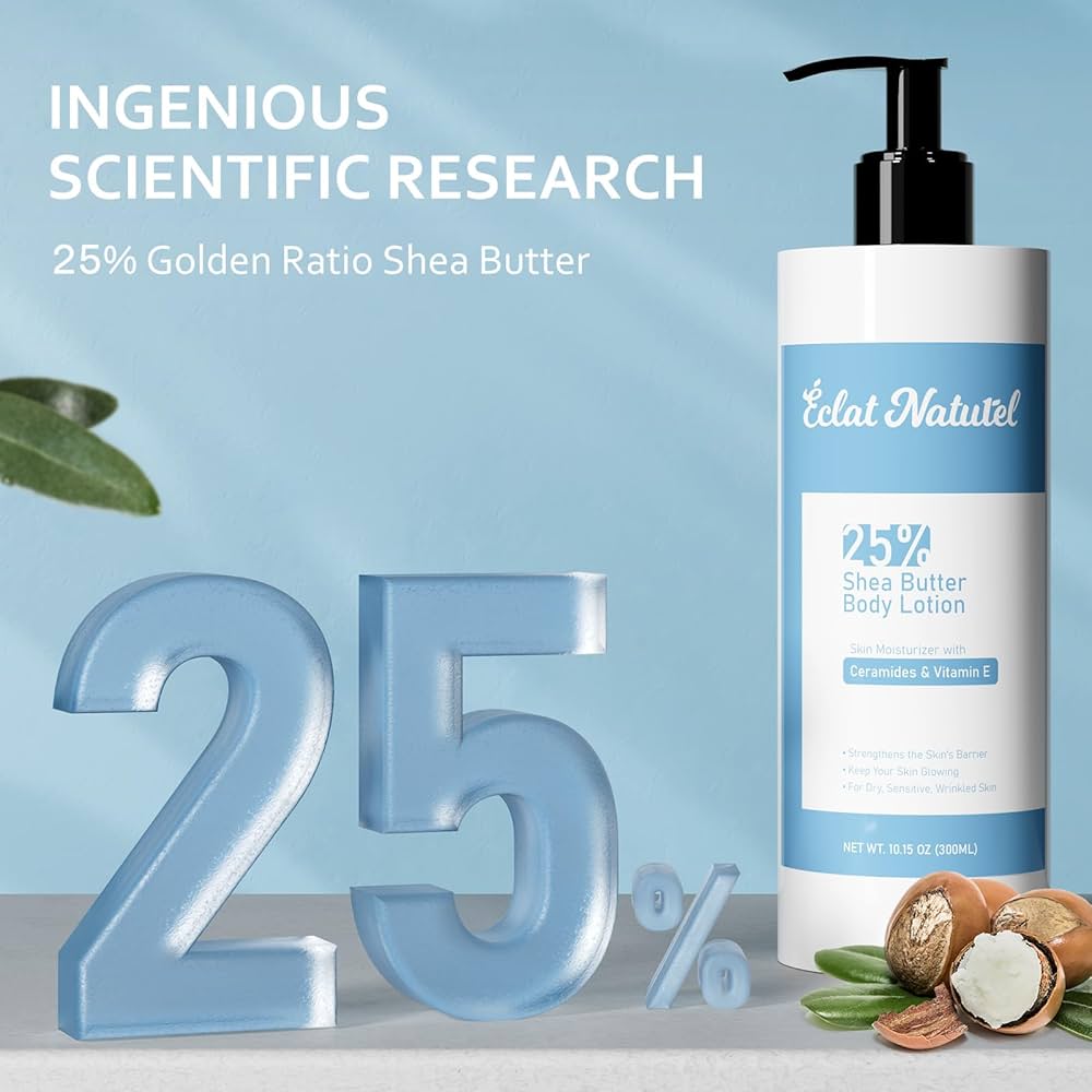 Amazon.com : ÉCLAT NATUREL Body Lotion with 25% Shea Butter