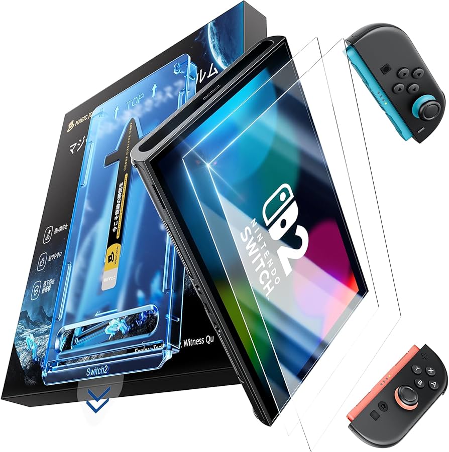 Amazon.co.jp: MAGIC JOHN 対応 Switch 2 保護フィルム【2枚セット