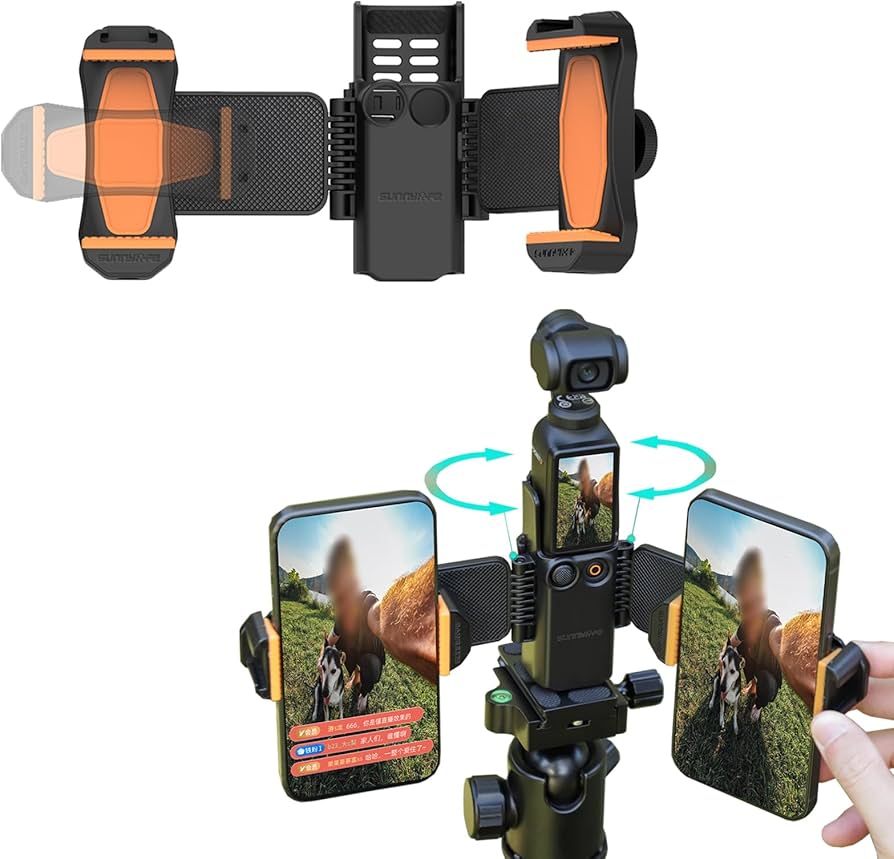 Amazon | DJI Osmo Pocket 3 対応 拡張ホルダー 折りたたみ式デュアル