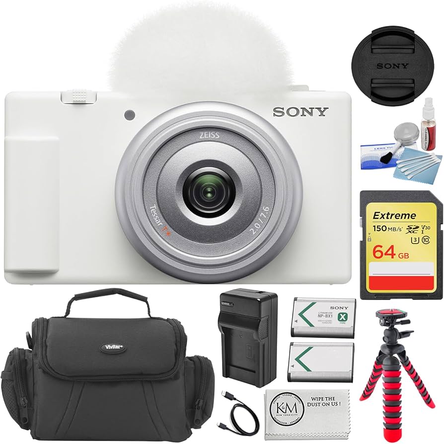 Amazon.com : Sony ZV-1F Vlogging Camera | White Bundle with 64GB