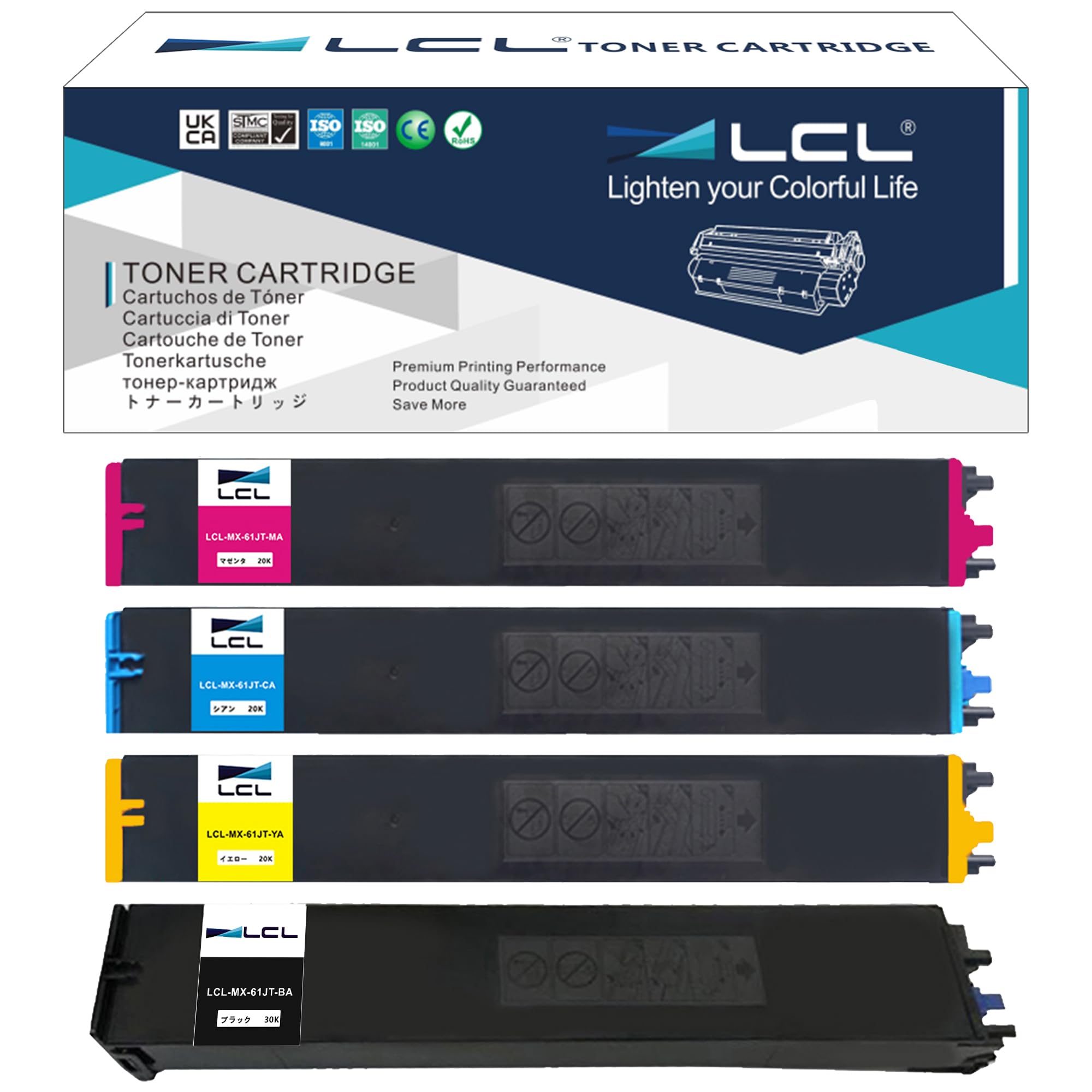 Amazon.co.jp: LCL Sharp用 MX-61JT 大容量 MX-61JT-BA MX-61JT-BB MX