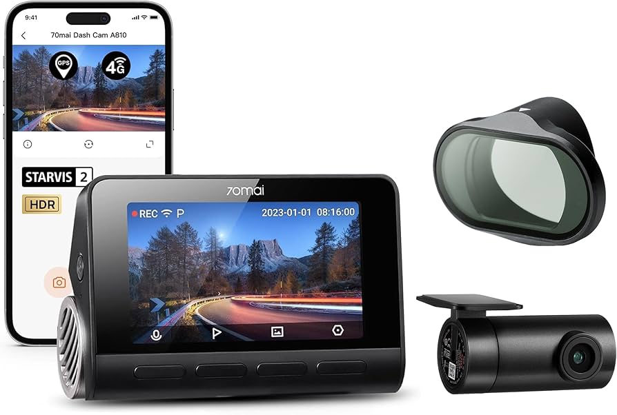Amazon.com: 70mai New Dash Cam A810 with 70mai Dash Cam Accessory