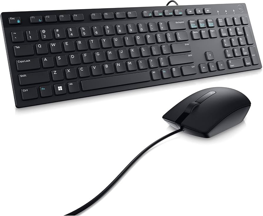 Amazon.com: Dell Wired Keyboard and Mouse - KM300C, Black