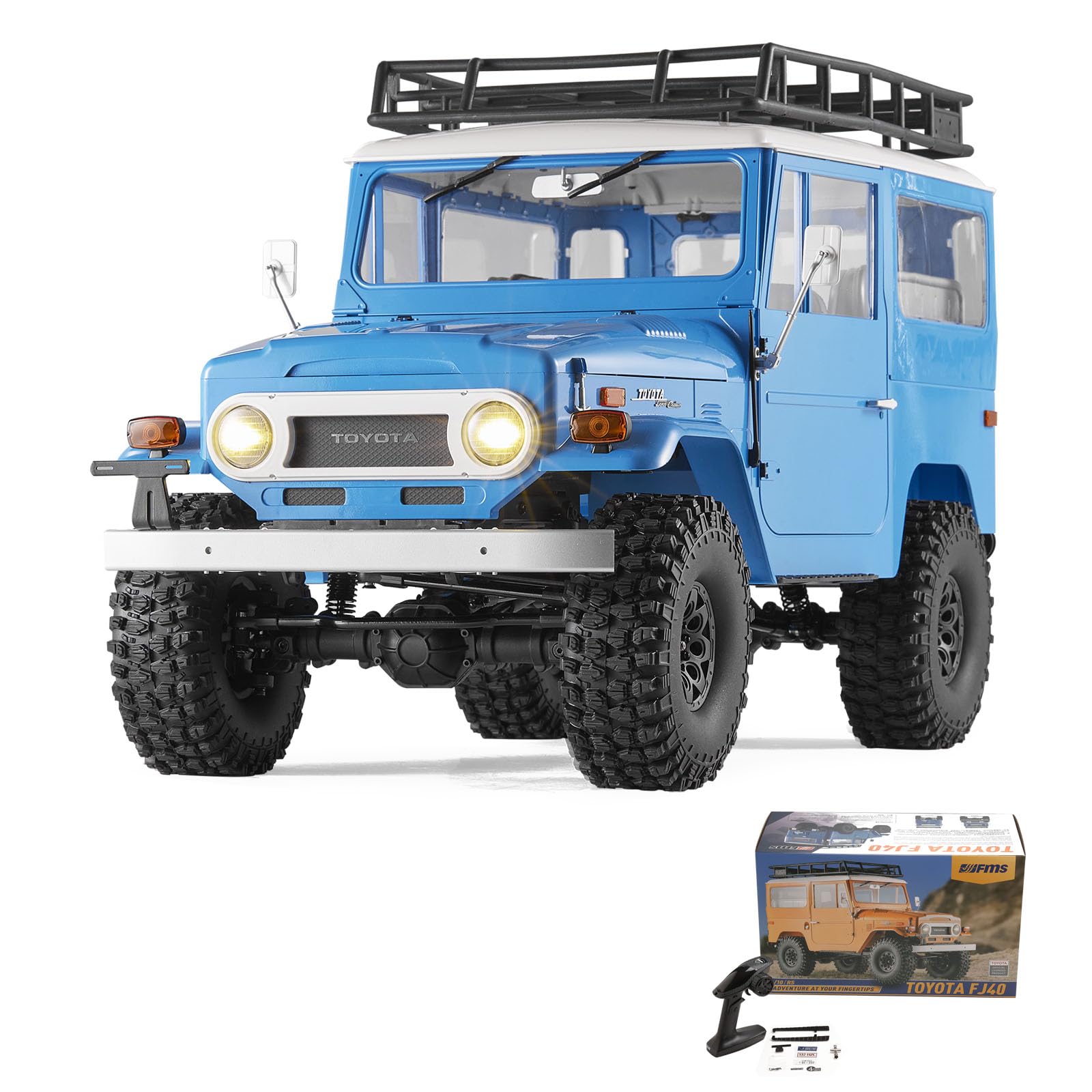 Amazon.com: EAZYRC X FMS 1/10 Toyota Land Cruiser FJ40 RS with
