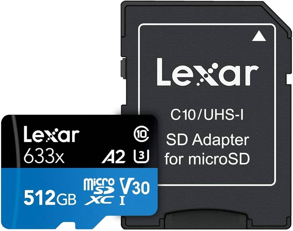 Amazon | Lexar 100MB/s 633x MicroSDXC 512GB with adapter UHS-1 U3