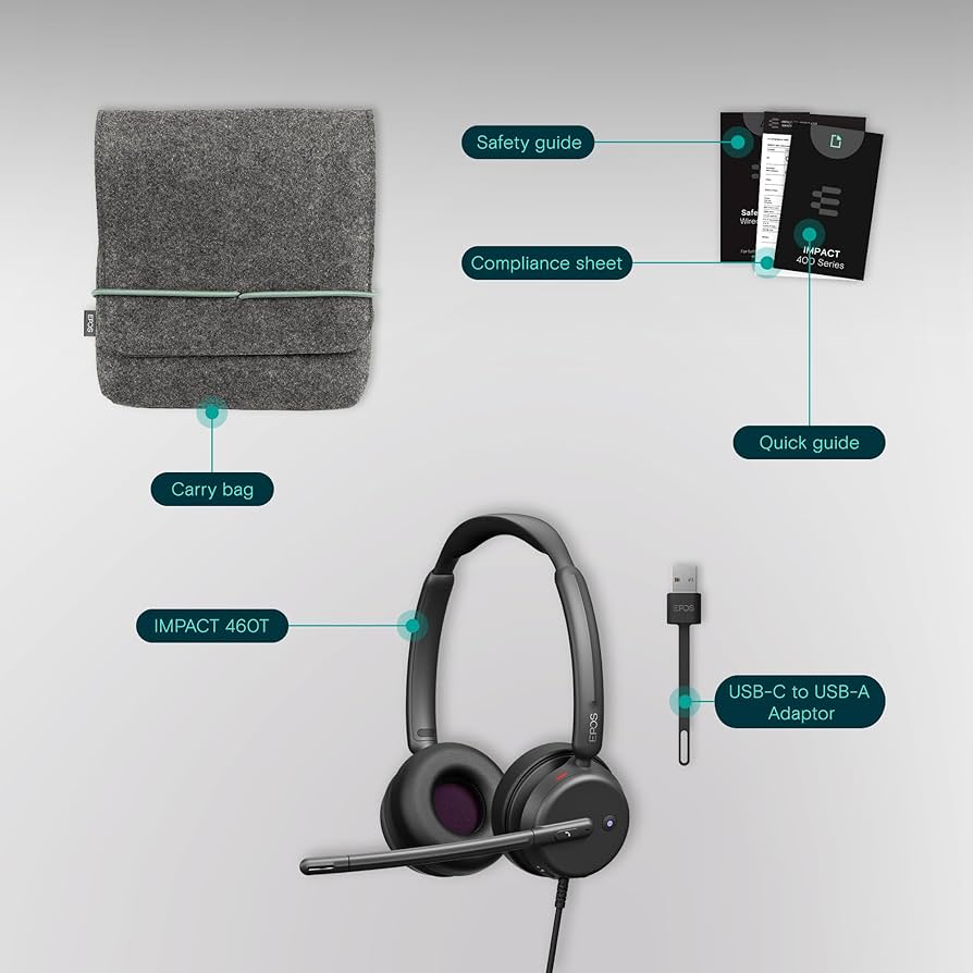 Amazon.com: EPOS Impact 460T Binaural On-Ear USB C and USB A Wired
