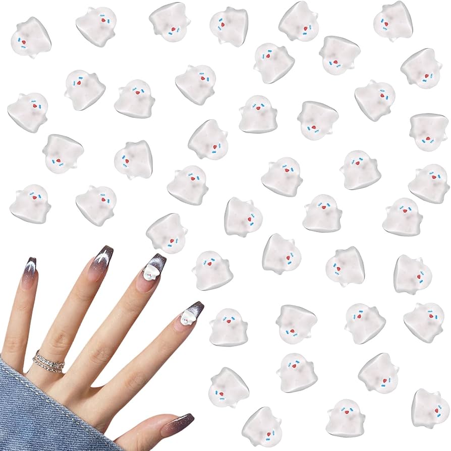 Amazon | ネイルパーツ おばけ 100個セット 3D 立体 可愛い 幽霊