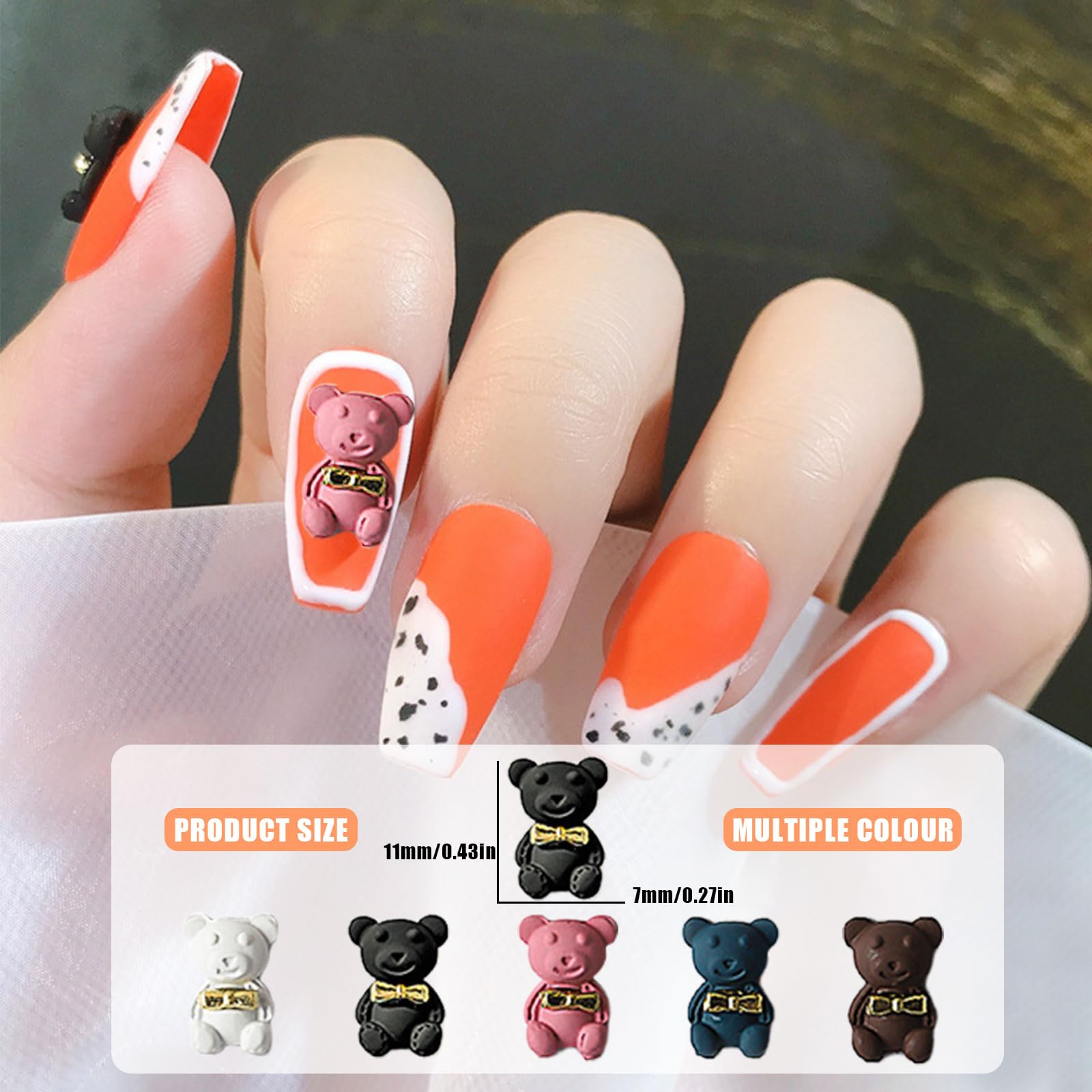 Amazon.co.jp: TUUWAI ネイルパーツ くま 20個セット クマ ネイル