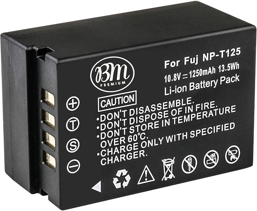 Amazon.com : BM Premium 2 Pack of NP-T125 Batteries and Dual Bay