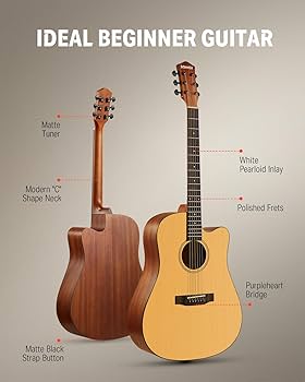 Amazon.com: Donner 41” Acoustic Guitar Bundle for Beginners Adults