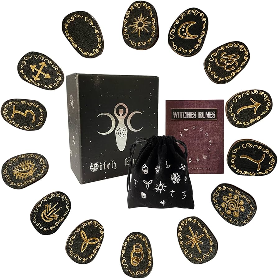 Amazon.com: Tirmanaz Runes, 14pcs Witch Rune Stones Set with Guide