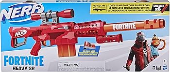 Nerf Fortnite Heavy SR Toy Blaster, Longest Nerf Fortnite Blaster