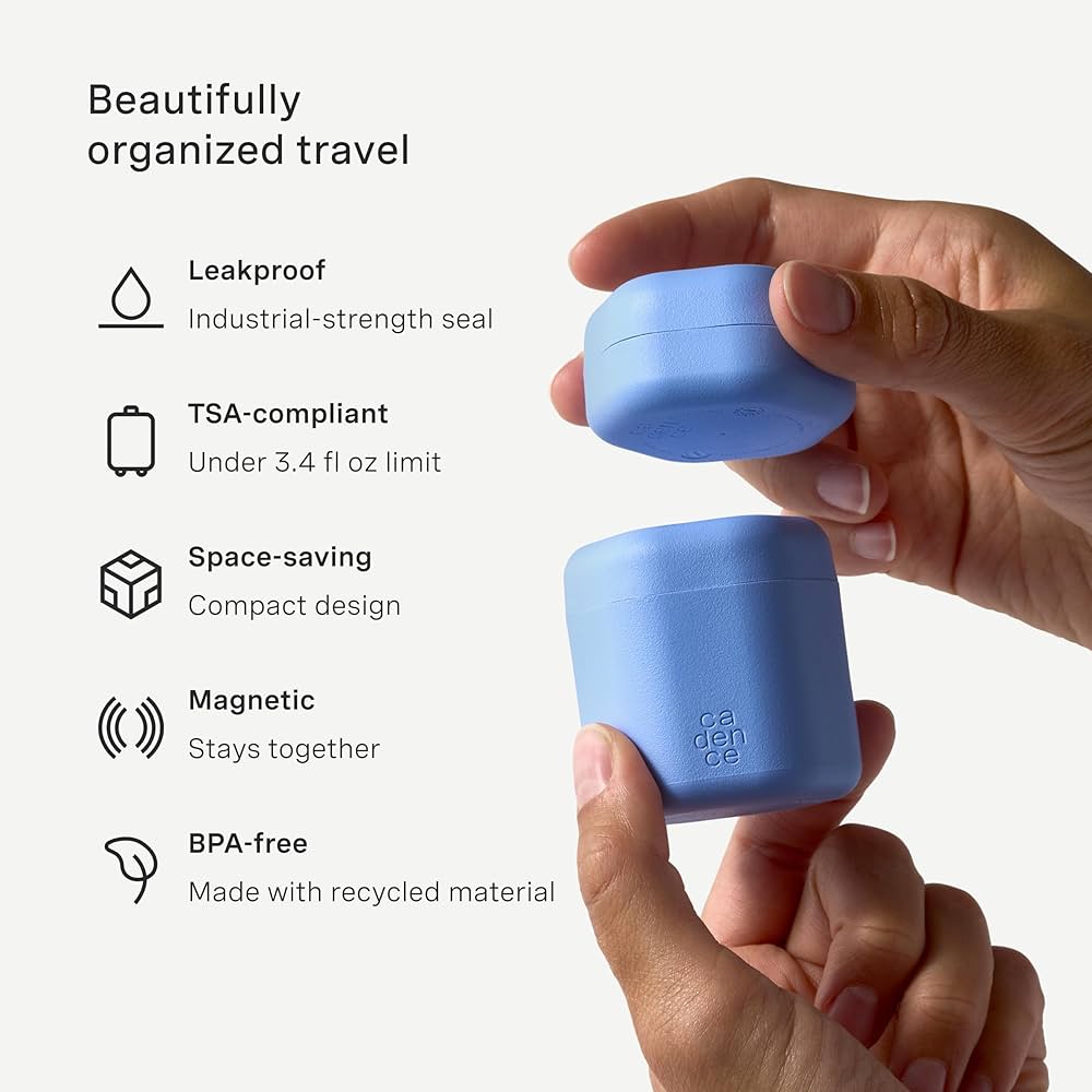 Amazon.com: Cadence Travel Containers - Daily Routine Capsule Set