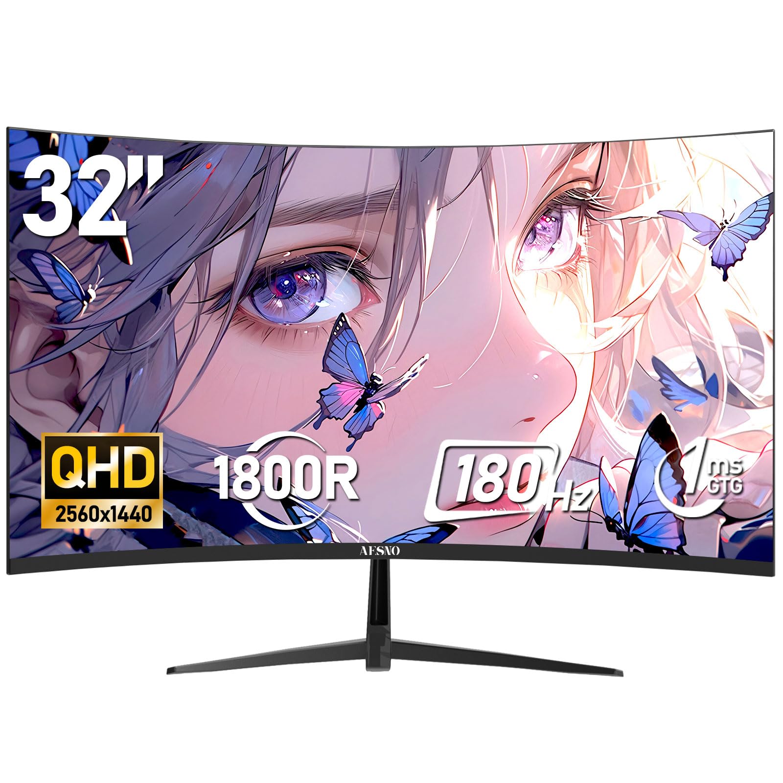 Amazon.co.jp: AESNO 32インチ ゲーミング モニター QHD 180Hz
