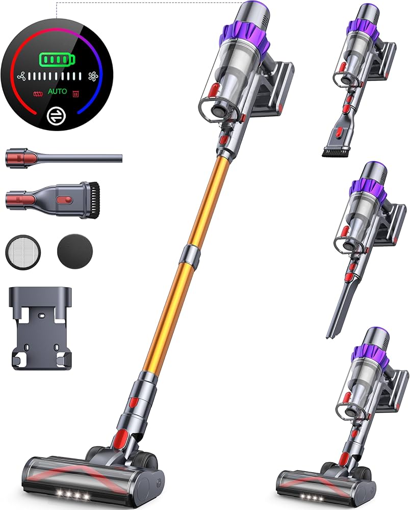 Amazon | コードレス掃除機 【2024進級版】38000pa強力吸引 自立式