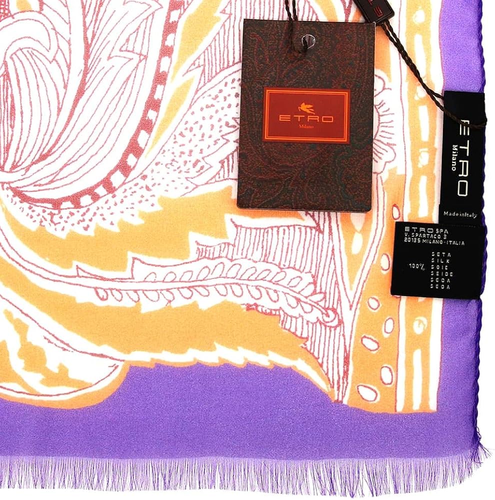 Amazon | [Etro] [エトロ] スカーフ シルク マルチカラー Scarf Multi