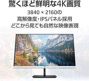 Amazon.co.jp: HP モニター 27インチ 4K ディスプレイ 解像度3840x2160