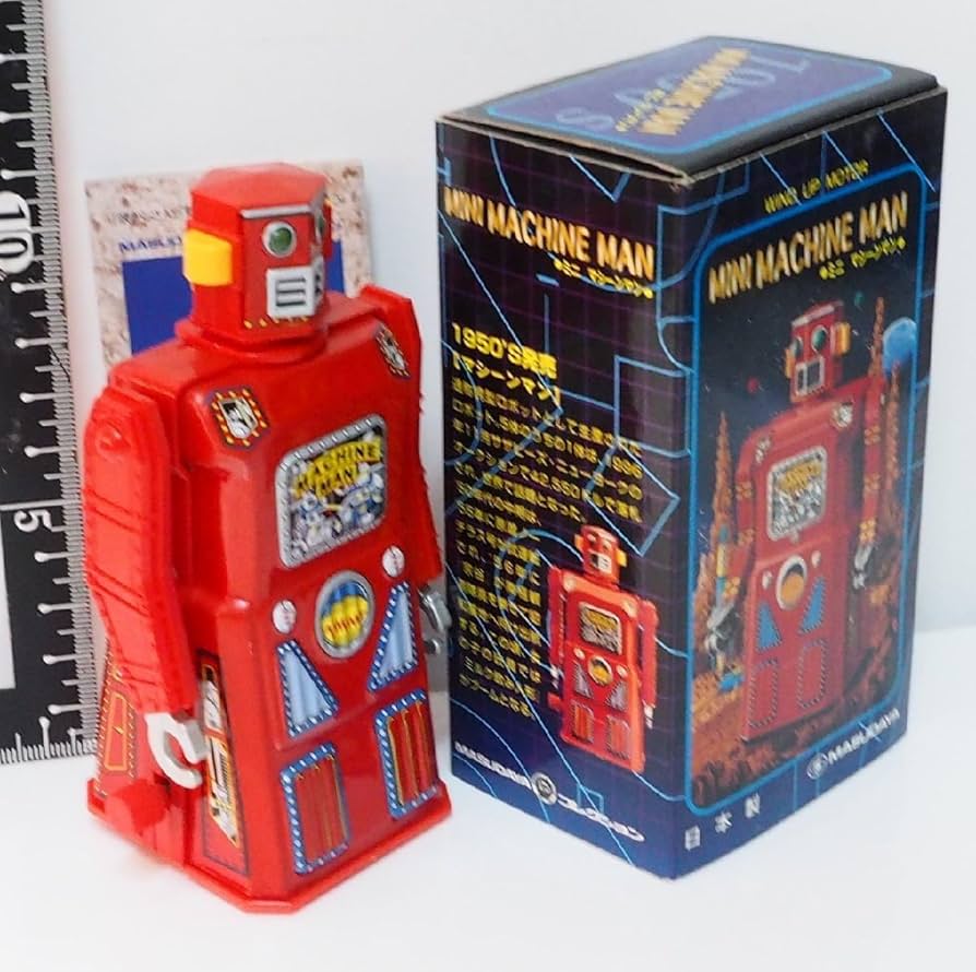 Amazon.co.jp: 増田屋ミニ マシーンマン MACHINE MAN復刻ブリキ 歩行