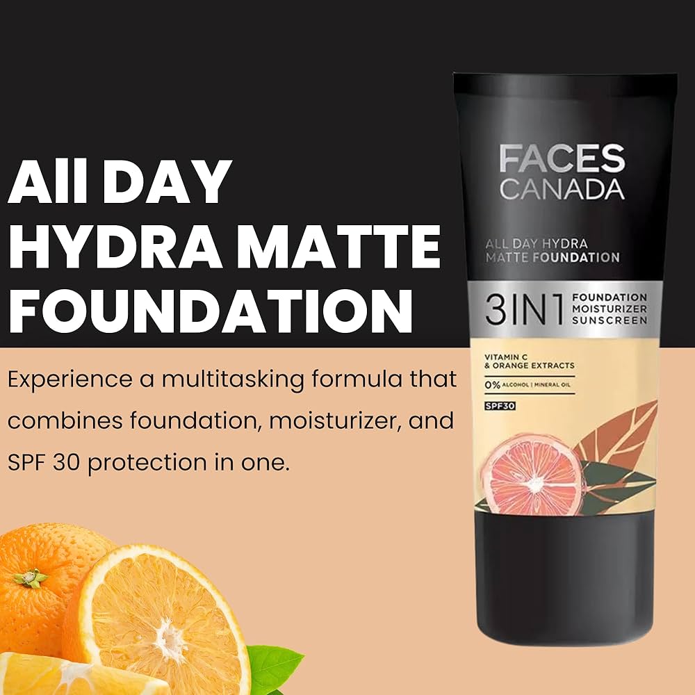 Amazon.com : FACESCANADA All Day Hydra Matte Foundation with SPF