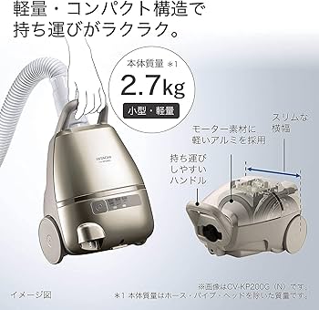 Amazon.co.jp: 日立 掃除機 紙パック式 本体日本製 強力パワー620W 床