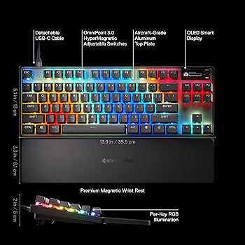 Amazon | SteelSeries Apex Pro TKL Gen 3 OmniPoint 3.0 ハイパー