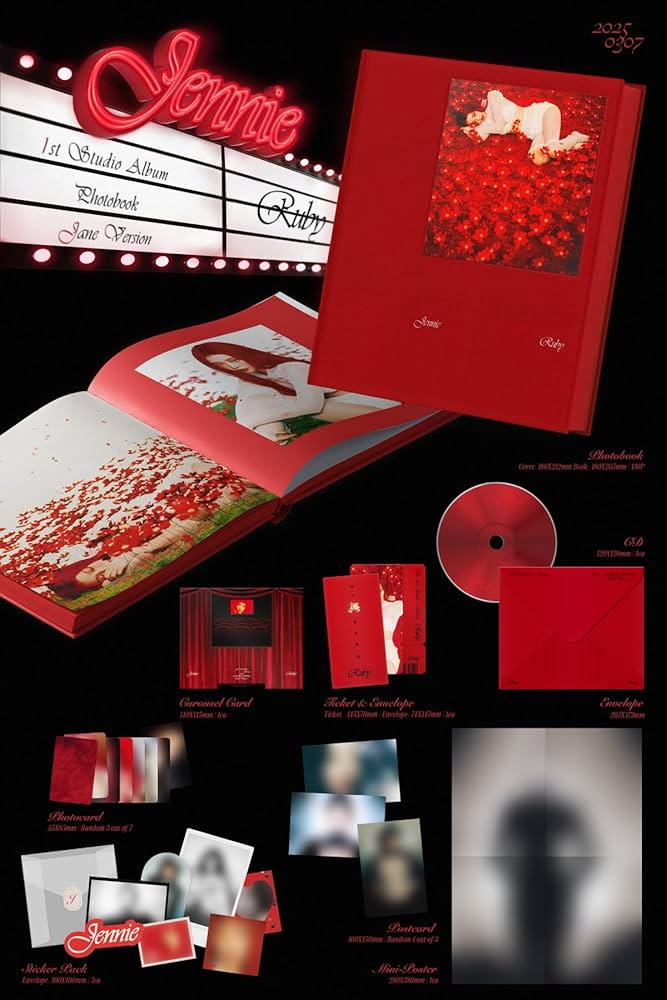 Amazon.com: BLACK'PINK JENNIE Ruby 1st Studio Album with Tracking