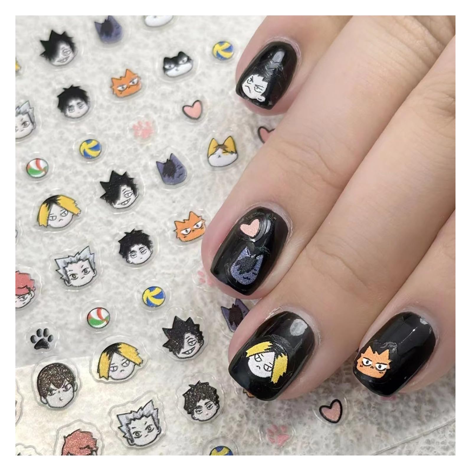 Amazon.co.jp: ハイキュー!! ネイルシール ネイルセット 2枚セット