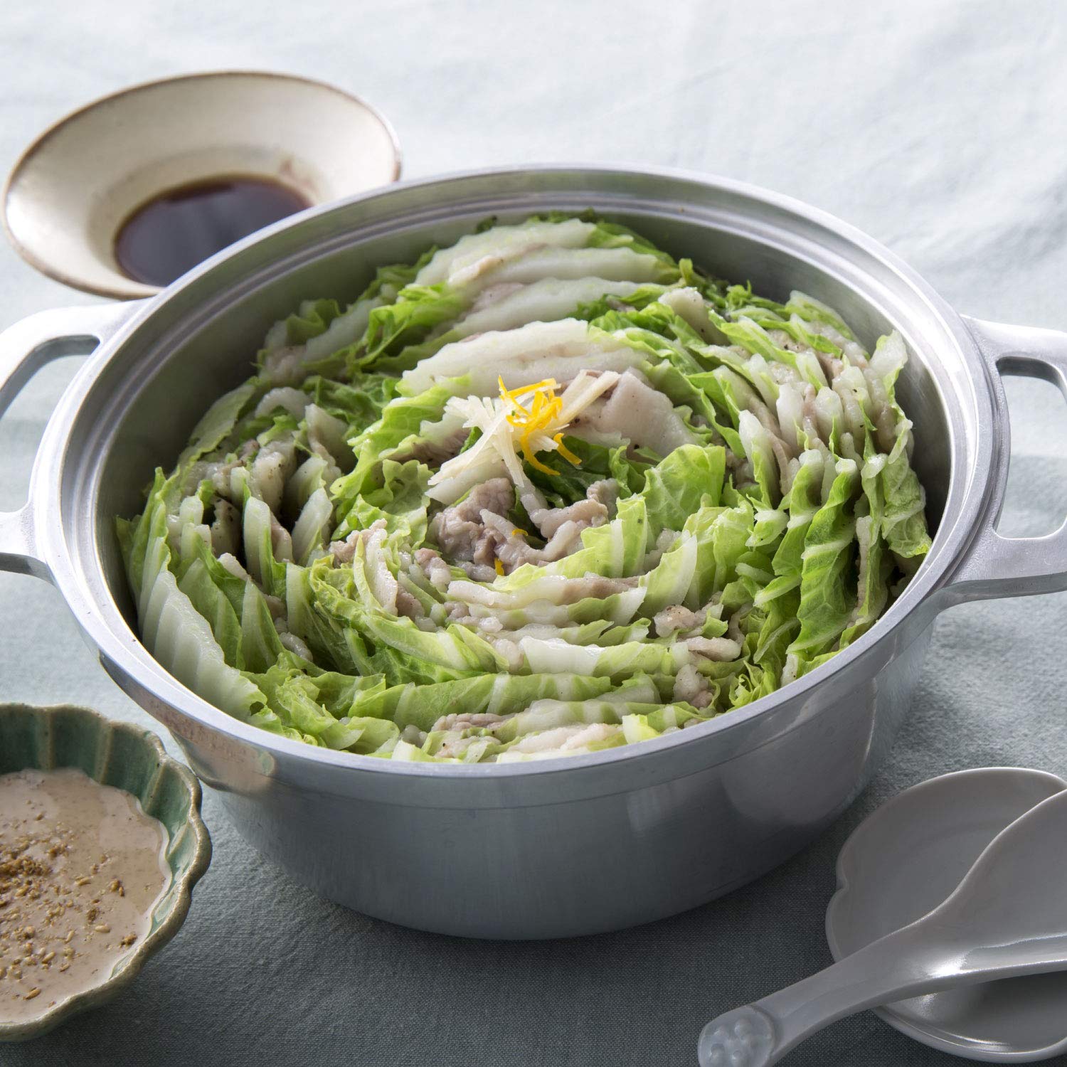 Amazon.co.jp: HALムスイ KING無水鍋(R)18 両手鍋 18cm 無水調理 1鍋8