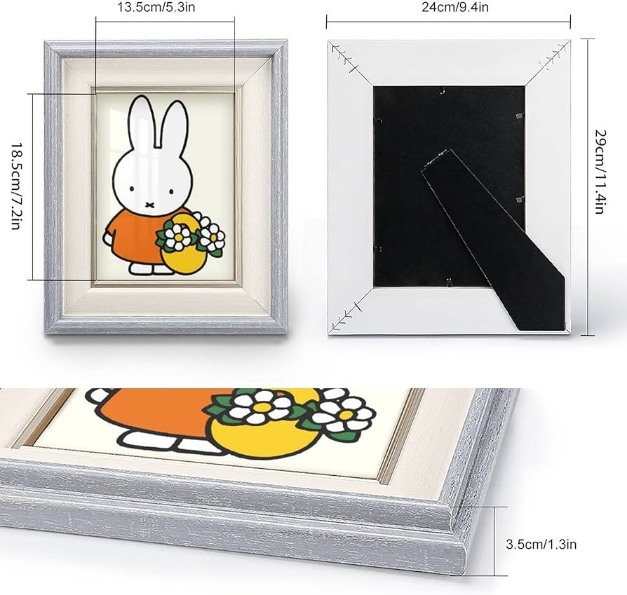 Amazon.co.jp: ミッフィー フォトフレーム 木製 写真立て 木目調