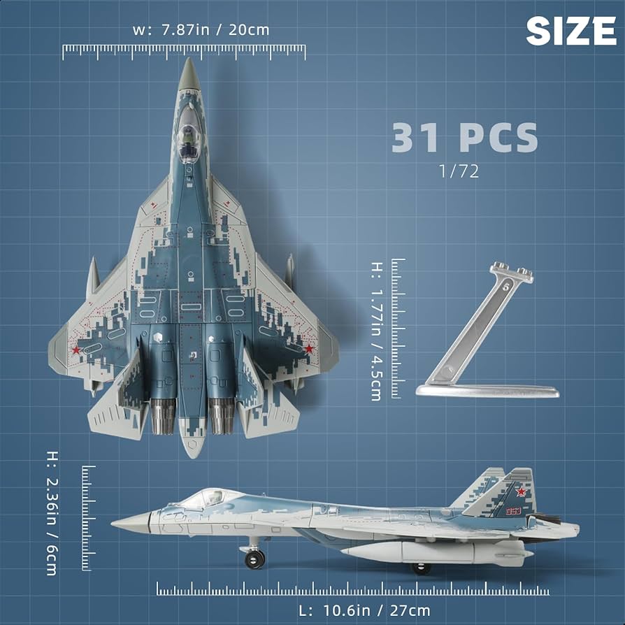 Amazon | SEBUNAS 1/72スケール Su-57S 軍用航空機玩具 クイックビルド