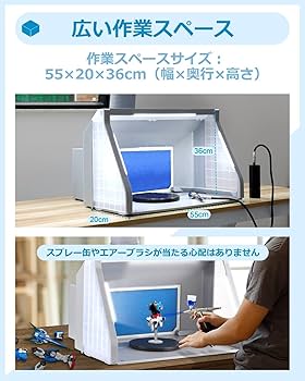 Amazon | Anesty ADFSPB-01 塗装ブース スプレーブース 2基フアン LED