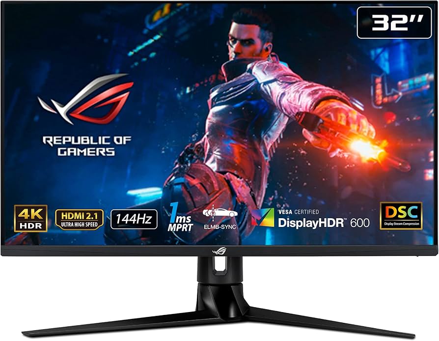 Amazon.com: ASUS ROG Swift PG32UQ 32” 4K HDR 144Hz DSC HDMI 2.1