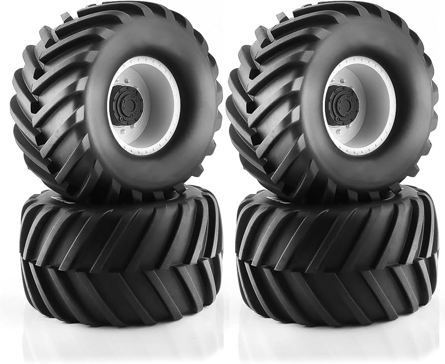 Amazon.com: Chanmoo 1/8 RC Monster Truck Tires and 17mm Hex Wheels