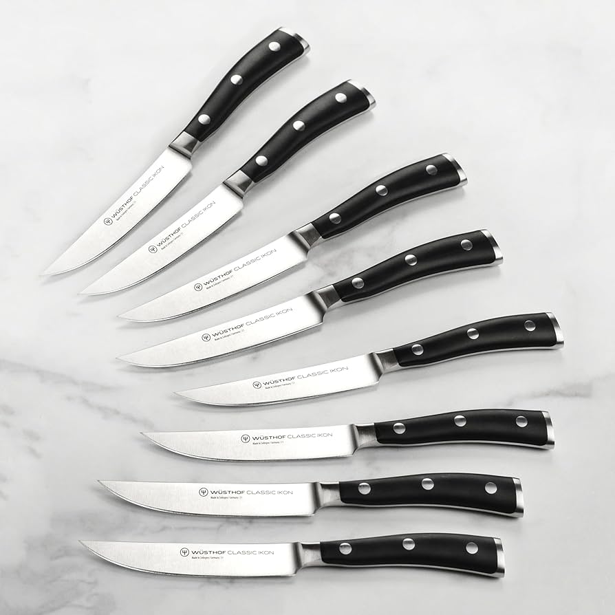 Amazon.com: Wusthof Classic Ikon 8-piece Steak Knife Set with Wood