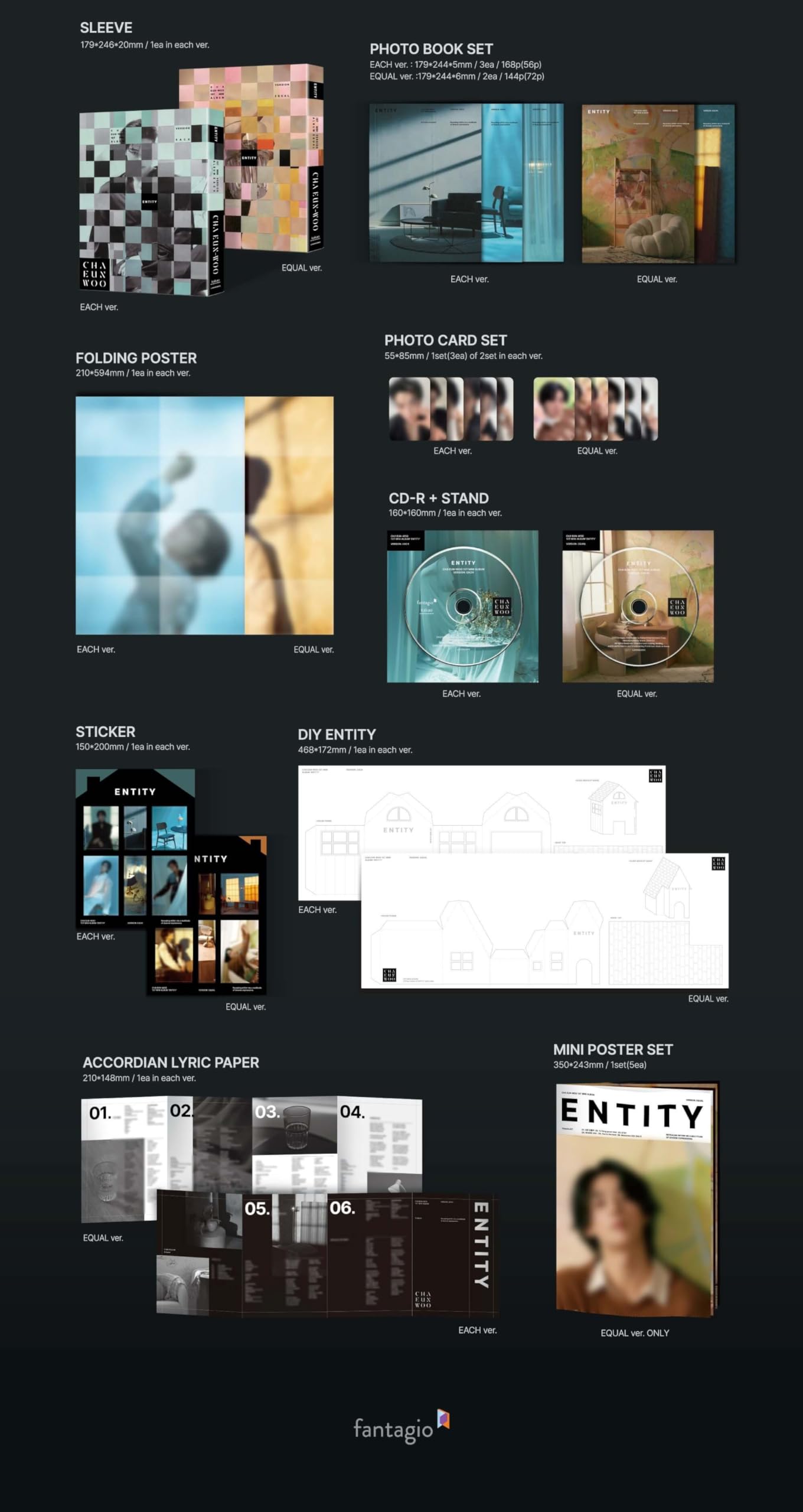 Amazon.co.jp: Cha Eun-woo ENTITY KPOP Album (韓国アルバム) [EQUAL