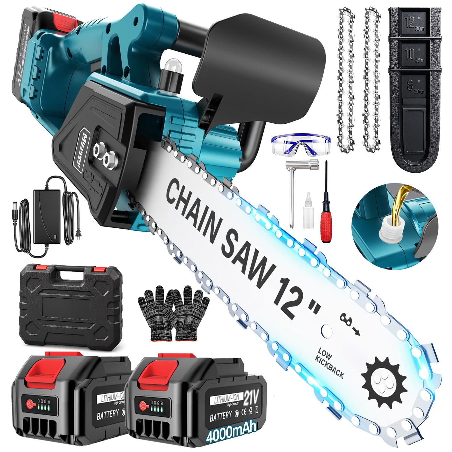 Amazon | Natsumi チェーンソー 電動 12インチ ブラシレスモーター