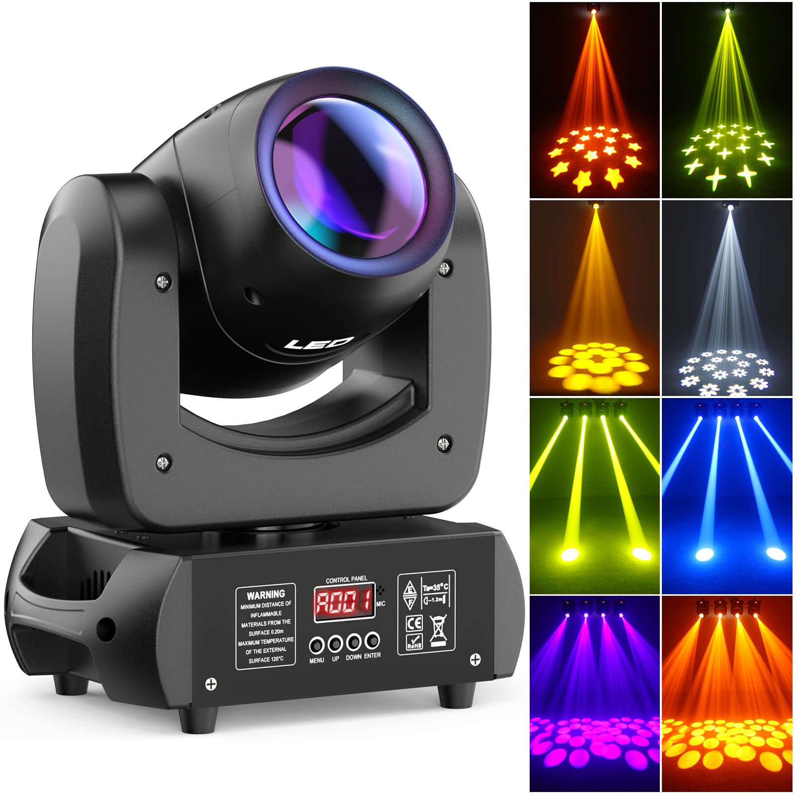 Amazon.co.jp: SEBRUANC 100W ムービングヘッドライト LED 回転DJ