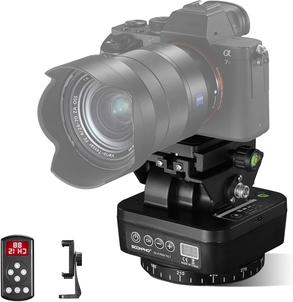 Amazon | SOONPHO M4 電動雲台 自動電動雲台 電動パンチルトヘッド