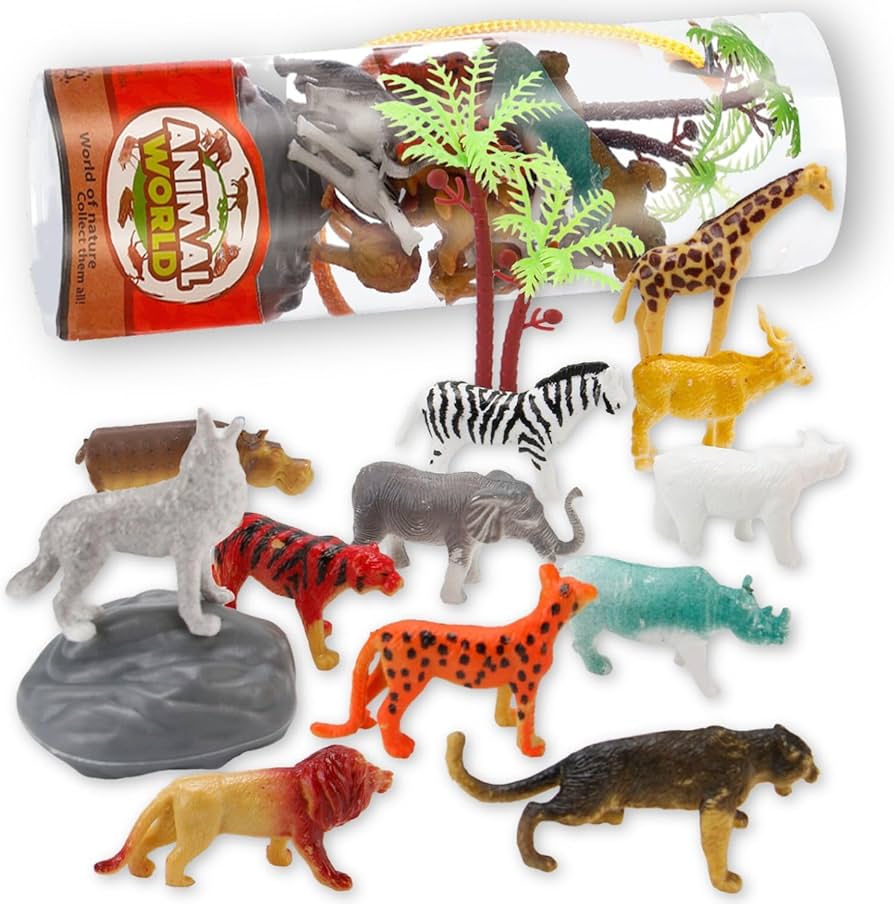 Amazon.co.jp: 小動物フィギュアおもちゃ6個パック、78個 リアルなミニ