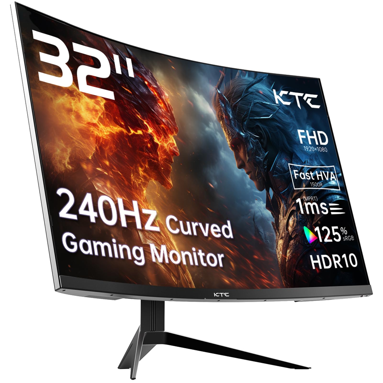 Amazon.co.jp: KTC 32インチ 湾曲ゲーミングモニター 240Hz 1500R